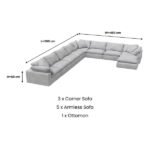 9-Seater Modular Sofa Set - Image 8