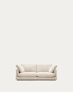Artimes 3‑Seater Beige Chenille Sofa - Image 3