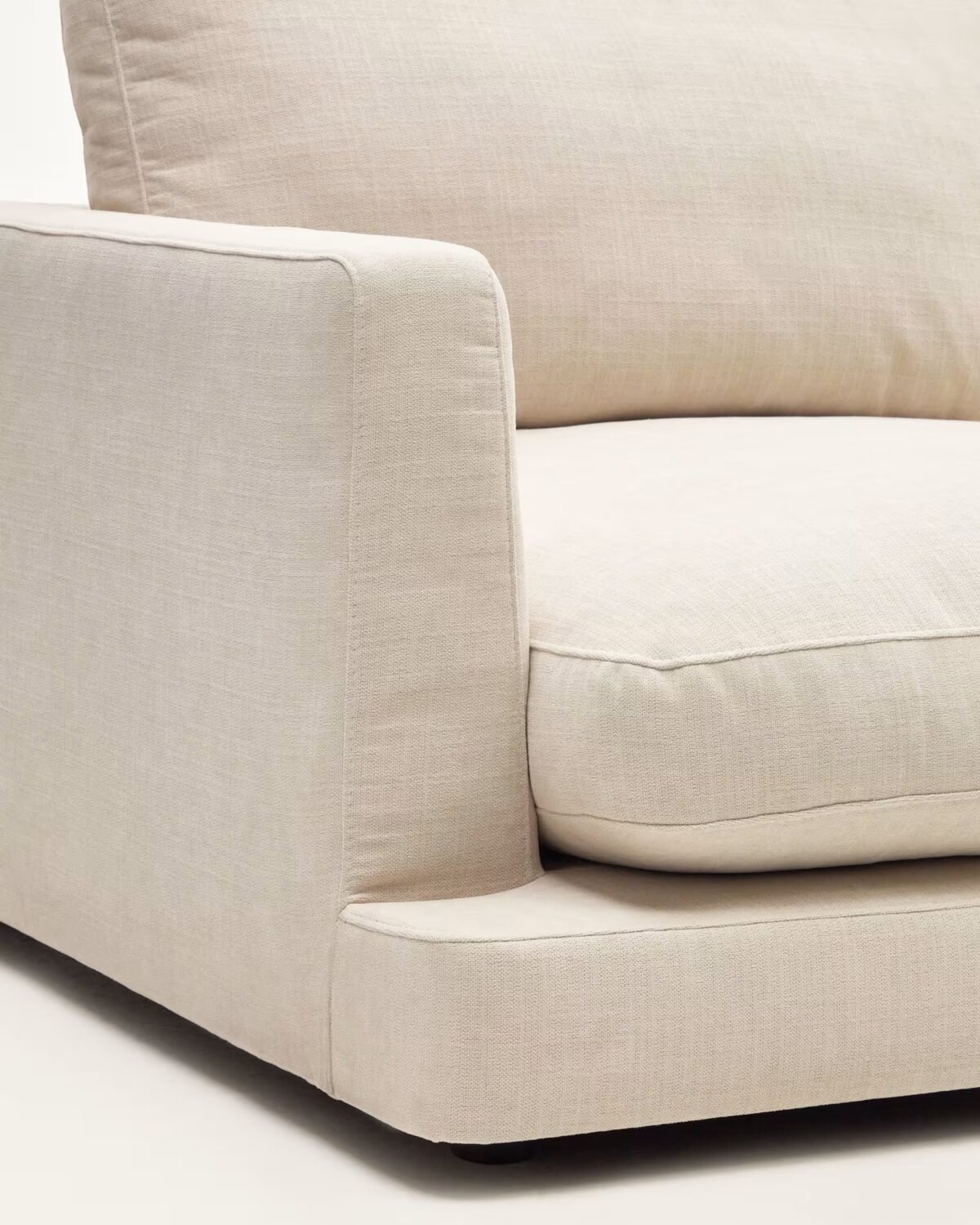 Artimes 3‑Seater Beige Chenille Sofa - Image 2