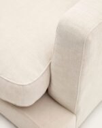 Artimes 3‑Seater Beige Chenille Sofa - Image 5