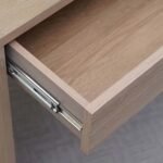 Writing Desk with Drawer – Light Walnut - Image 6