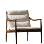 Wooden Armchair with Cushioned Upholstery