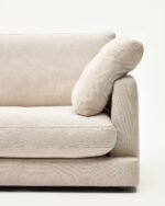 Artimes 3‑Seater Beige Chenille Sofa - Image 6