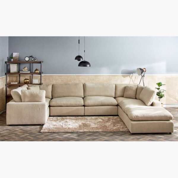 7-Seater Modular Sofa Set – Corner + Ottoman Package