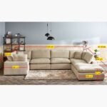 7-Seater Modular Sofa Set – Corner + Ottoman Package - Image 2