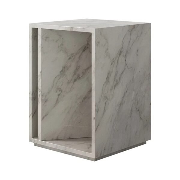 Italian Marble Side Table – 40 × 40 × 55 cm