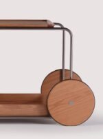 Modern Wood & Stainless Steel Trolley / Buffet Cart - Image 2