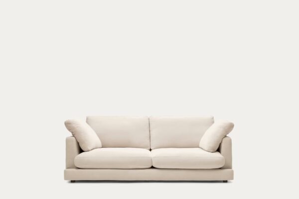 Artimes 3‑Seater Beige Chenille Sofa