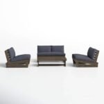 Baroon 4-Piece Acacia Outdoor Sofa Seating Group