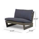 Baroon 4-Piece Acacia Outdoor Sofa Seating Group - Image 2