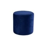 Buff Chair – Navy Velvet Pouf - Image 2