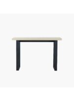 Console Table – Beige Top & Black Metal Legs - Image 5