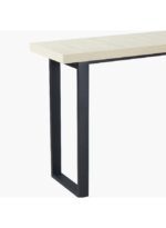 Console Table – Beige Top & Black Metal Legs - Image 4