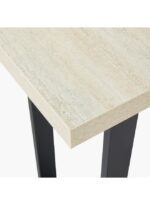 Console Table – Beige Top & Black Metal Legs - Image 3