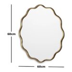 Wall Mirror – Gold 60×60 cm - Image 3
