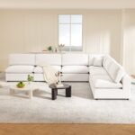 6-Seater Upholstered Sectional Sofa - Image 6