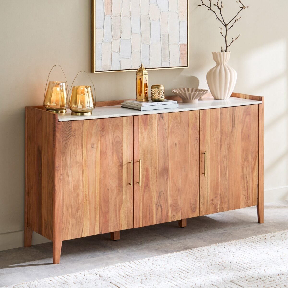 Sideboard Console Table – Marble Top Edition - Image 2