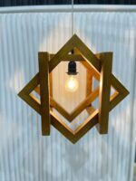 Elegant Wooden Chandelier – 3-Light Pendant Ceiling Lamp