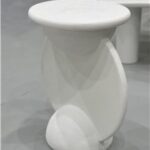 Side Table Made of Wood & Gypsum