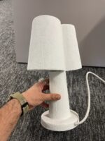 Ceramic & Macro Cement Table Lamp - Image 2