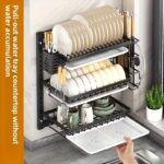 Wall-Mounted Multi-Function Kitchen Rack with Chopstick Cage & Knife/Board Holder - Image 4