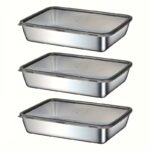 3-Piece Stainless Steel Food Storage Containers Set with Lids - Image 5