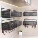 2-Piece Wall-Mounted Carbon Steel Storage Rack Set (No-Drill) - Image 6