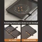 Double-Layer Steel Dish Rack — Countertop Organizer with Drain Board & Cup Holders - Image 6