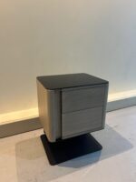 Siyros Night Table with Glass Top & Metal Stand - Image 4