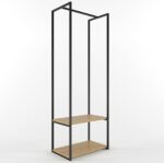 Classico Clothing Stand with Shelves – Modern Floor Hanger (160 cm)