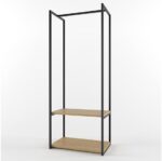 Classico Clothing Stand with Shelves – Modern Floor Hanger (160 cm) - Image 4