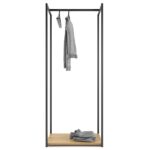 Clothing Stand with Back Panel – Modern Floor Hanger (160 cm)