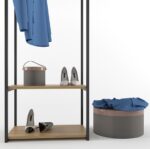 Classico Clothing Stand with Shelves – Modern Floor Hanger (160 cm) - Image 3