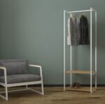 Classico Clothing Stand with Shelves – Modern Floor Hanger (160 cm) - Image 5