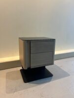 Siyros Night Table with Glass Top & Metal Stand - Image 3