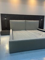 Luxury Bedroom Set – Upholstered Bed with Wall Panel & Nightstands - Image 7