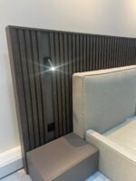 Luxury Bedroom Set – Upholstered Bed with Wall Panel & Nightstands - Image 5