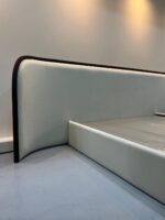 Modern Upholstered Bed – Curved Headboard Design (Queen & King) - Image 2
