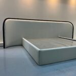 Modern Upholstered Bed – Curved Headboard Design (Queen & King)