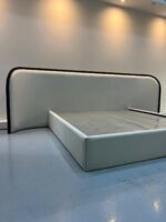 Modern Upholstered Bed – Curved Headboard Design (Queen & King)
