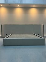 Upholstered Platform Bed With Background