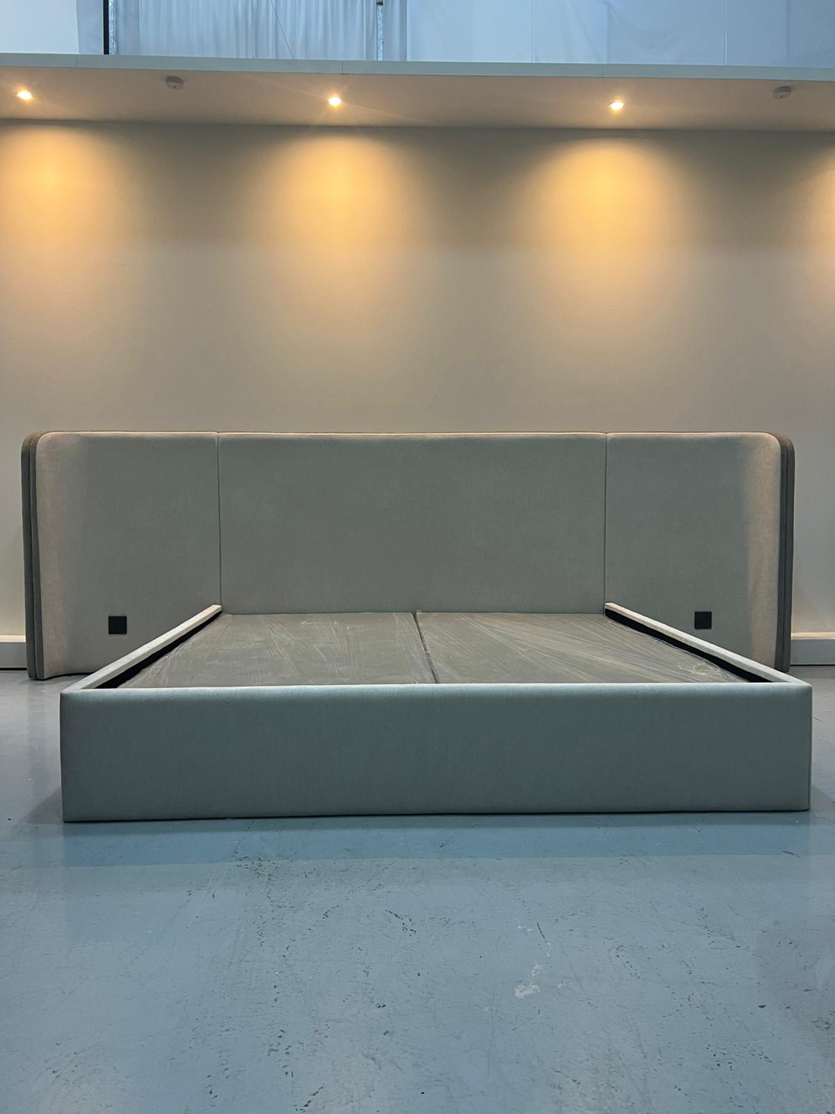 bed latest 2 Upholstered Platform Bed With Background - Image 1