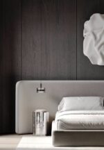 Elegant Bed With Extended Headboard