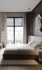 Elegant Bed With Extended Headboard - Image 4
