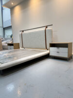 Upholstered Platform Bed With Metal - Image 2