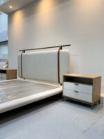 Upholstered Platform Bed With Metal - Image 5