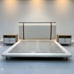 Upholstered Platform Bed With Metal