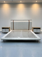 Upholstered Platform Bed With Metal