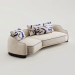 Santorini Curved 3-Seater Sofa - Image 2