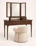 Walnut Bedroom Set – Poster Bed, Bedside Table & Dressing Table - Image 7